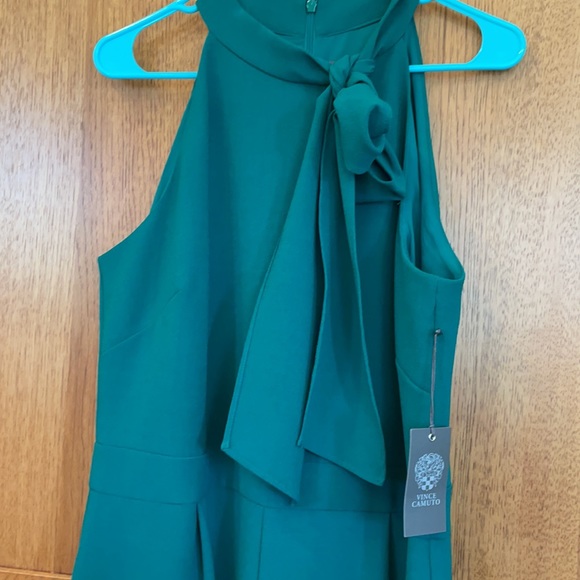 NWT Vince Camuto Bow Neck Halter Cropped Jumpsuit - Picture 4 of 7